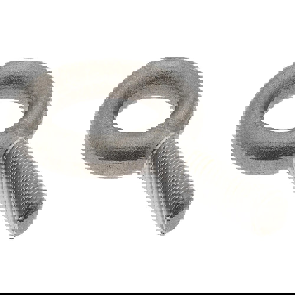 Fixed Lifting Eye Bolt: Without Shoulder, 2,700 lb Capacity, 1/2 Thread, Grade 8620 Alloy Steel